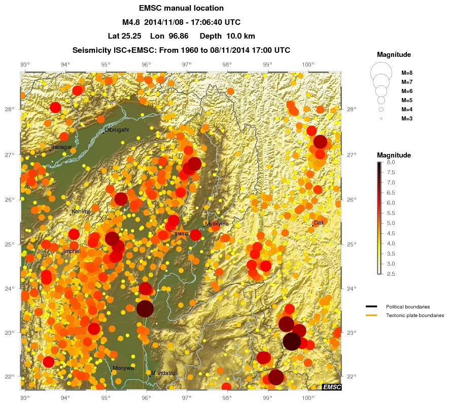 regional magnitude historical seismicity