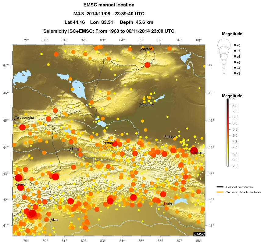regional magnitude historical seismicity