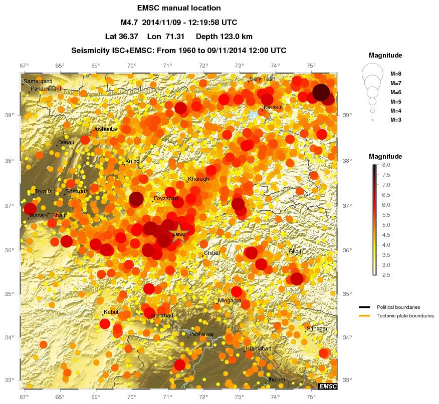 regional magnitude historical seismicity