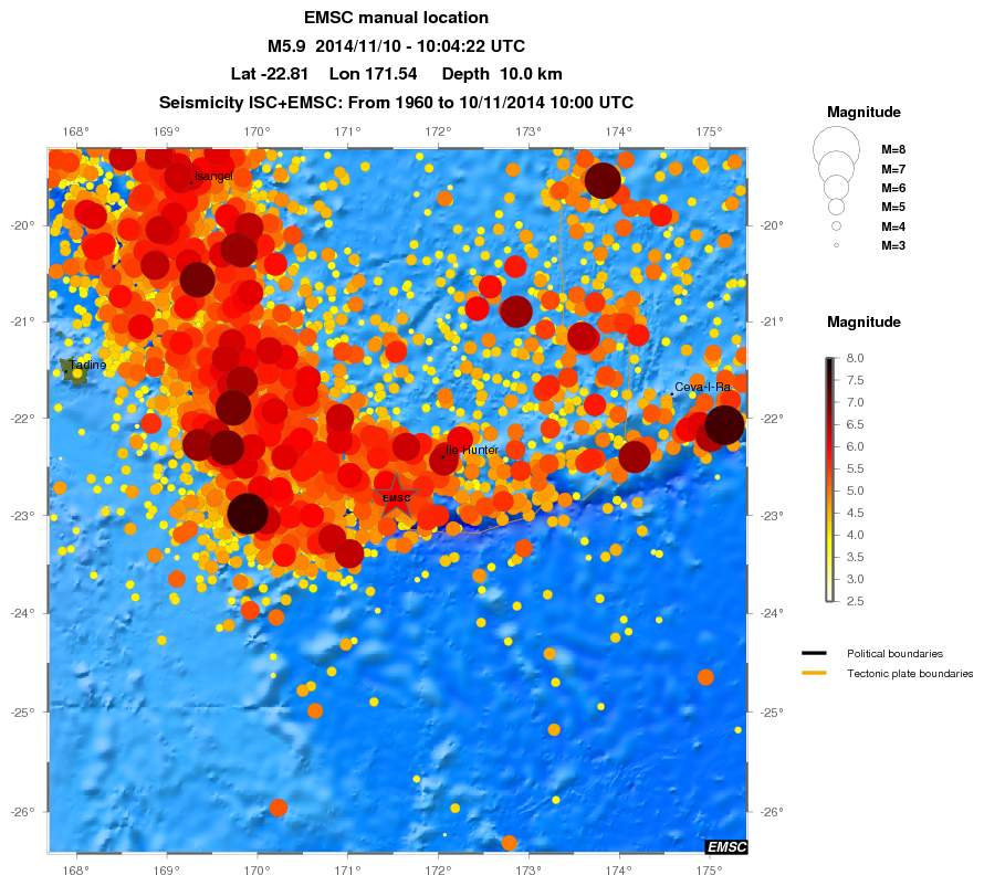 regional magnitude historical seismicity