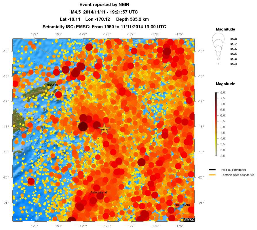 regional magnitude historical seismicity