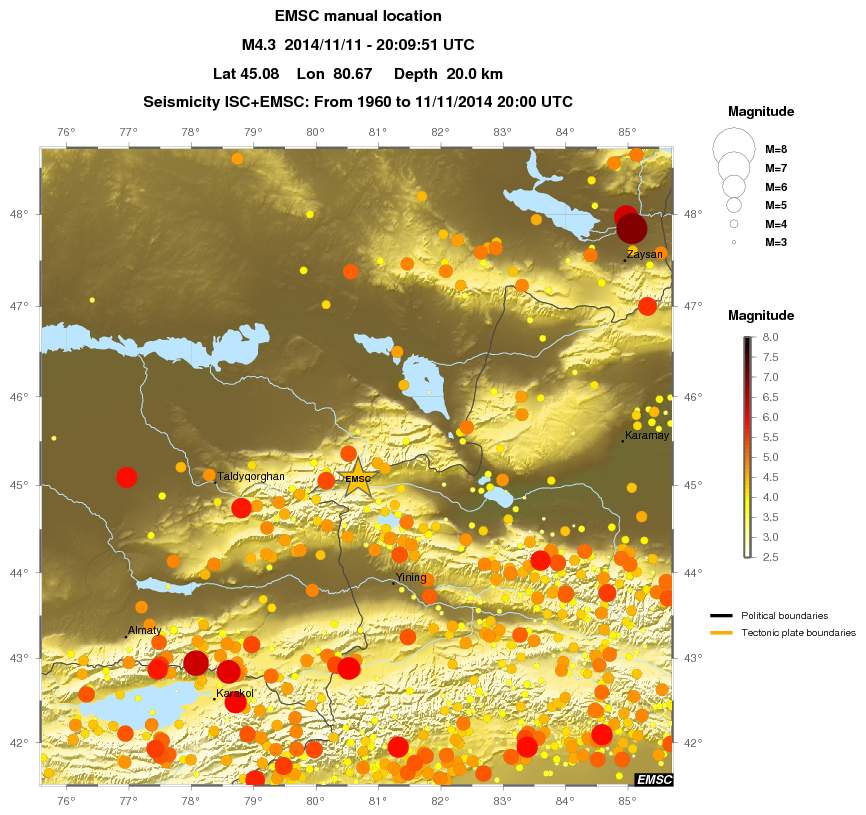 regional magnitude historical seismicity