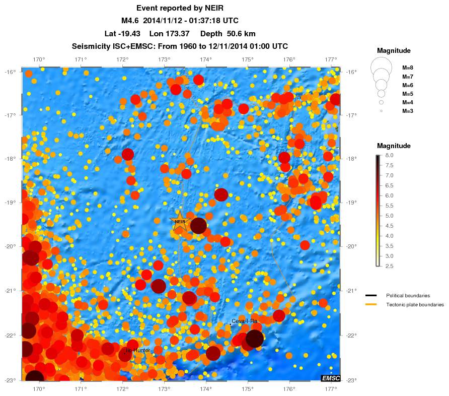 regional magnitude historical seismicity