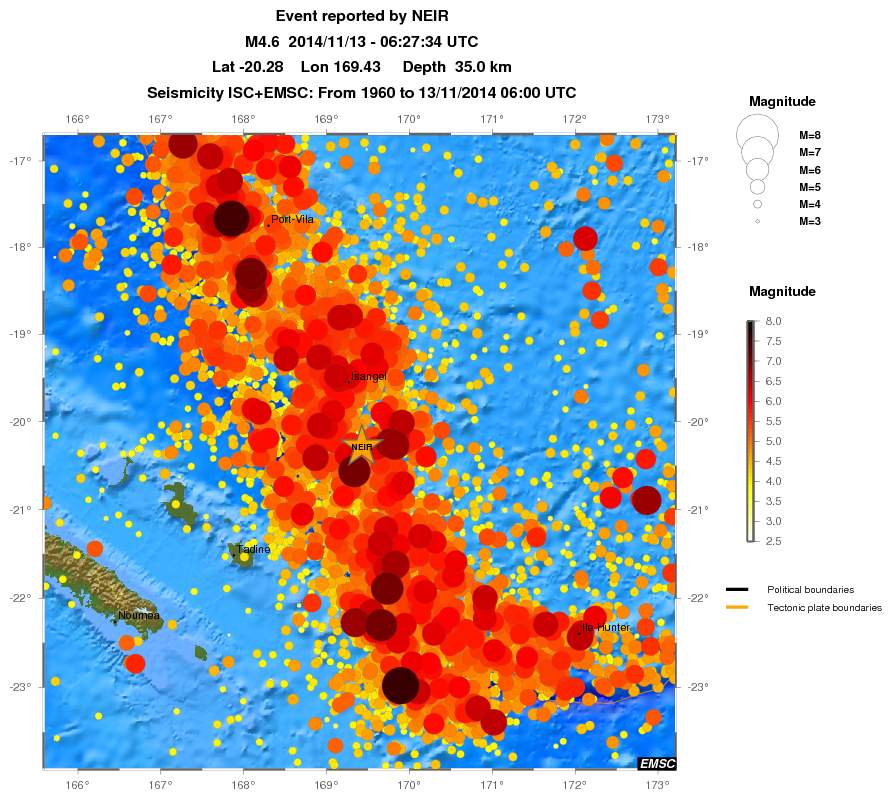 regional magnitude historical seismicity