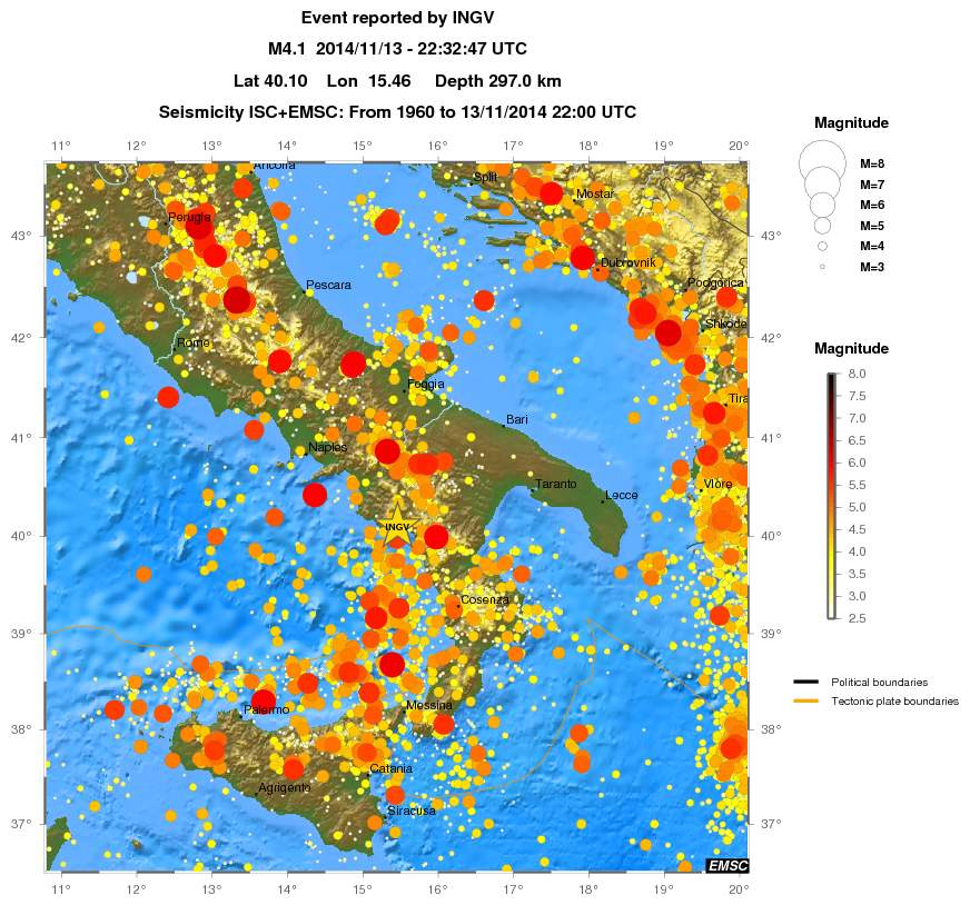 regional magnitude historical seismicity
