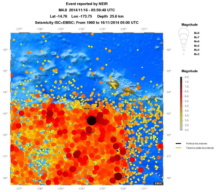regional magnitude historical seismicity