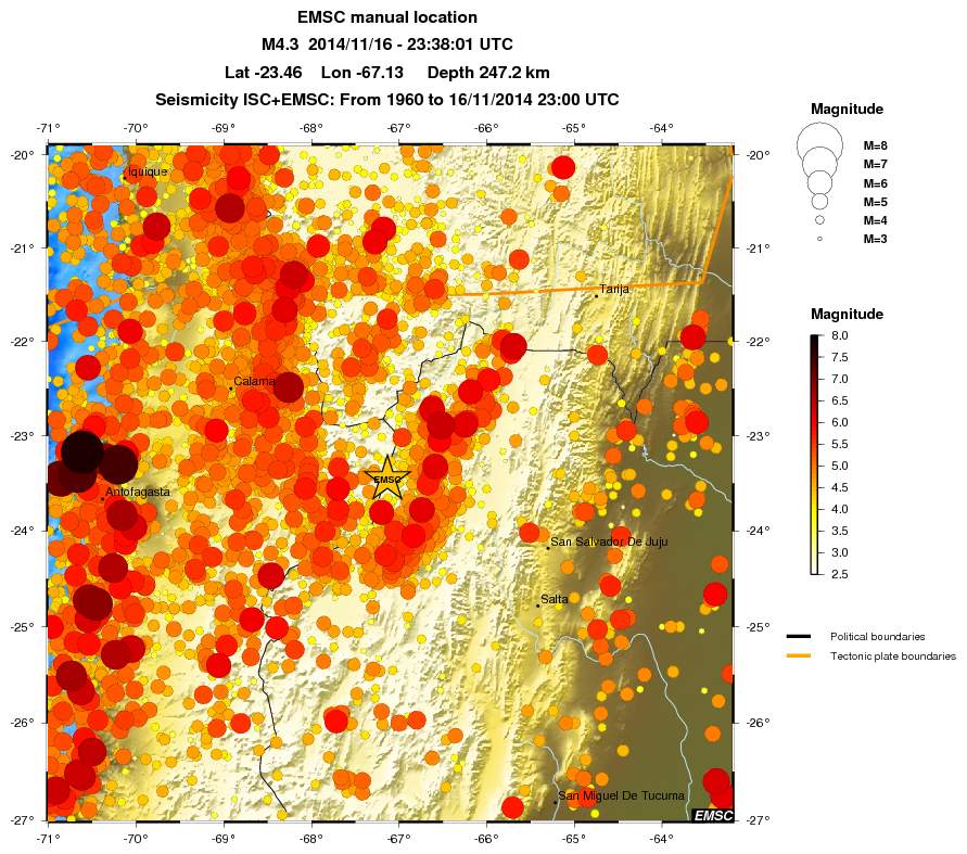 regional magnitude historical seismicity