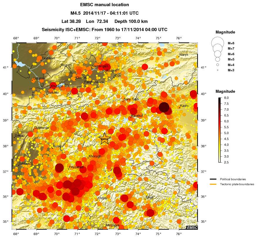 regional magnitude historical seismicity