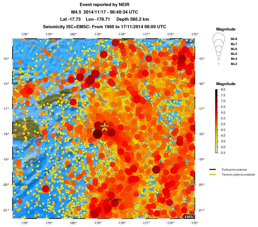 regional magnitude historical seismicity