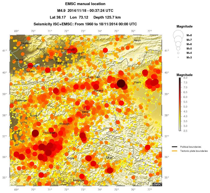 regional magnitude historical seismicity