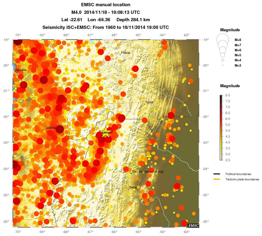 regional magnitude historical seismicity