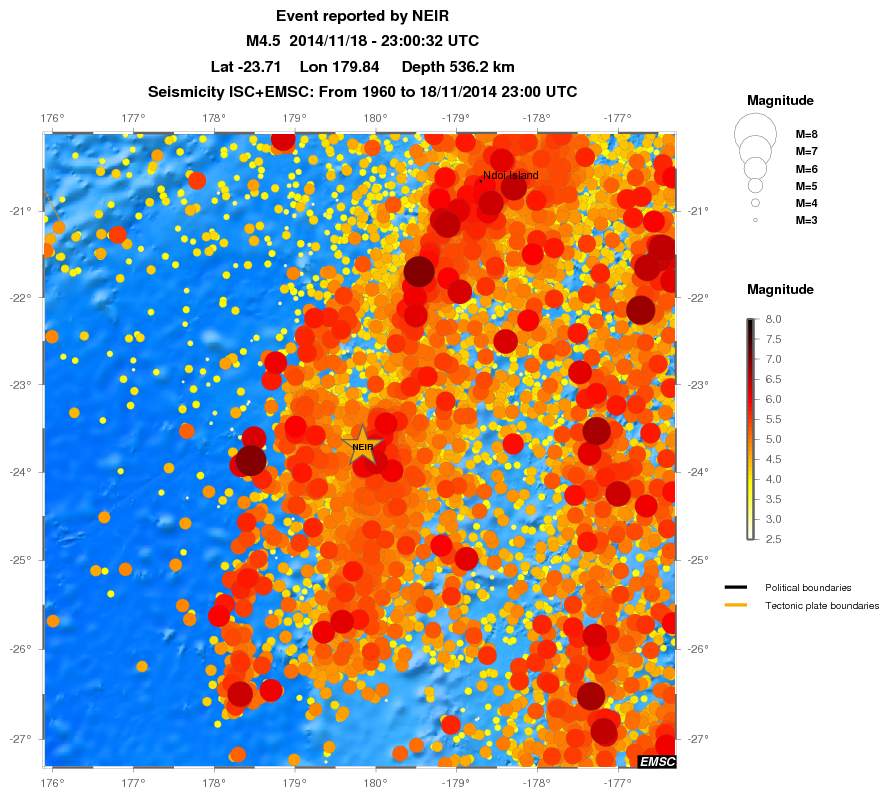 regional magnitude historical seismicity
