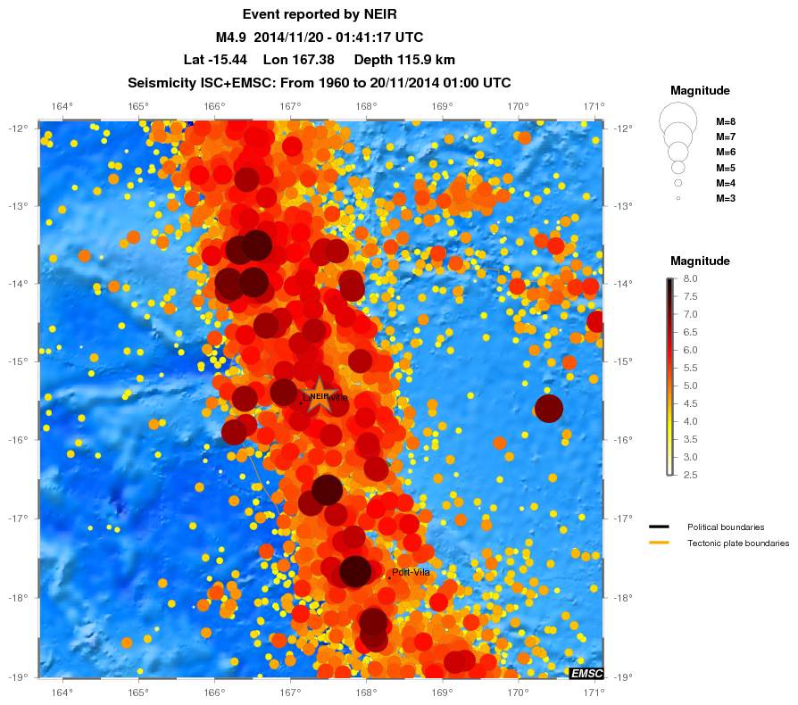 regional magnitude historical seismicity