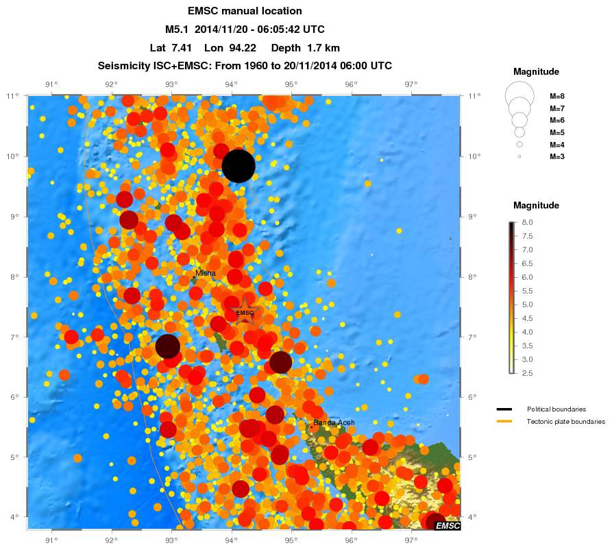 regional magnitude historical seismicity
