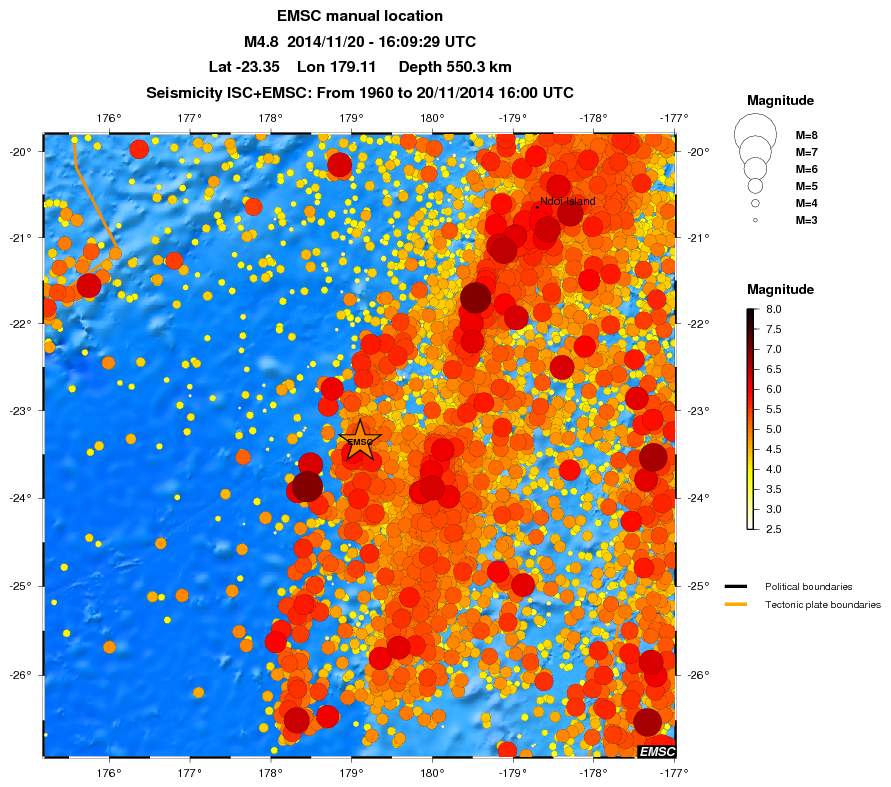regional magnitude historical seismicity