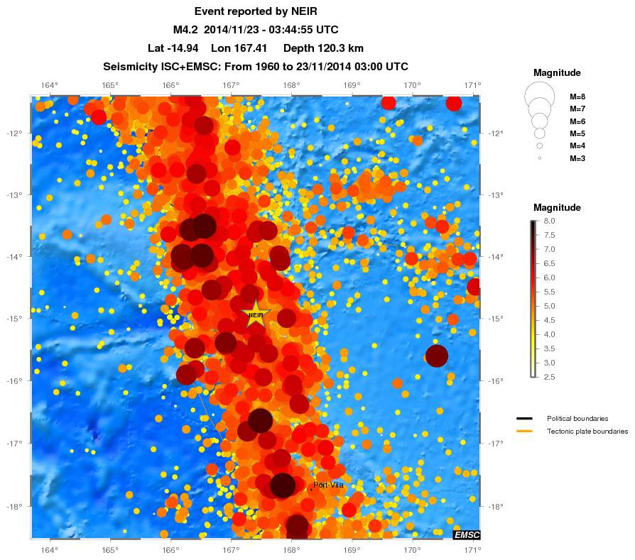 regional magnitude historical seismicity
