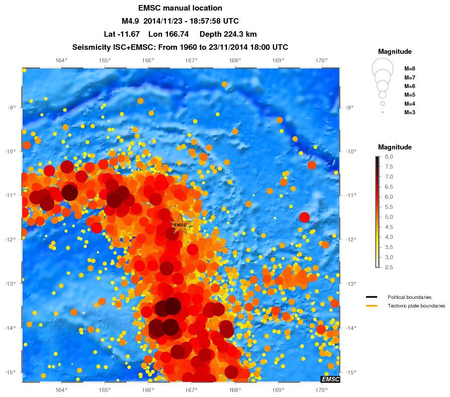 regional magnitude historical seismicity