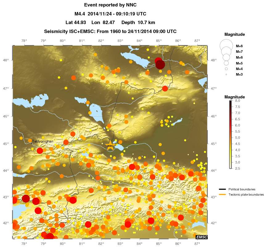 regional magnitude historical seismicity
