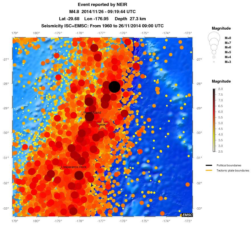 regional magnitude historical seismicity