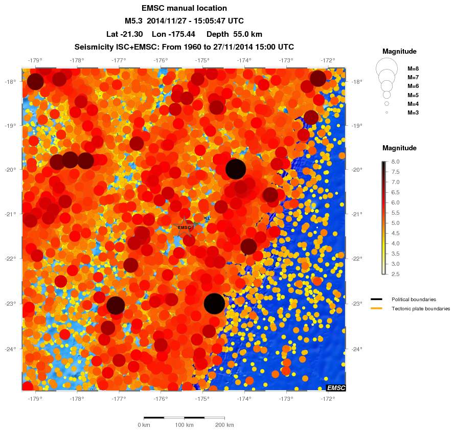 regional magnitude historical seismicity