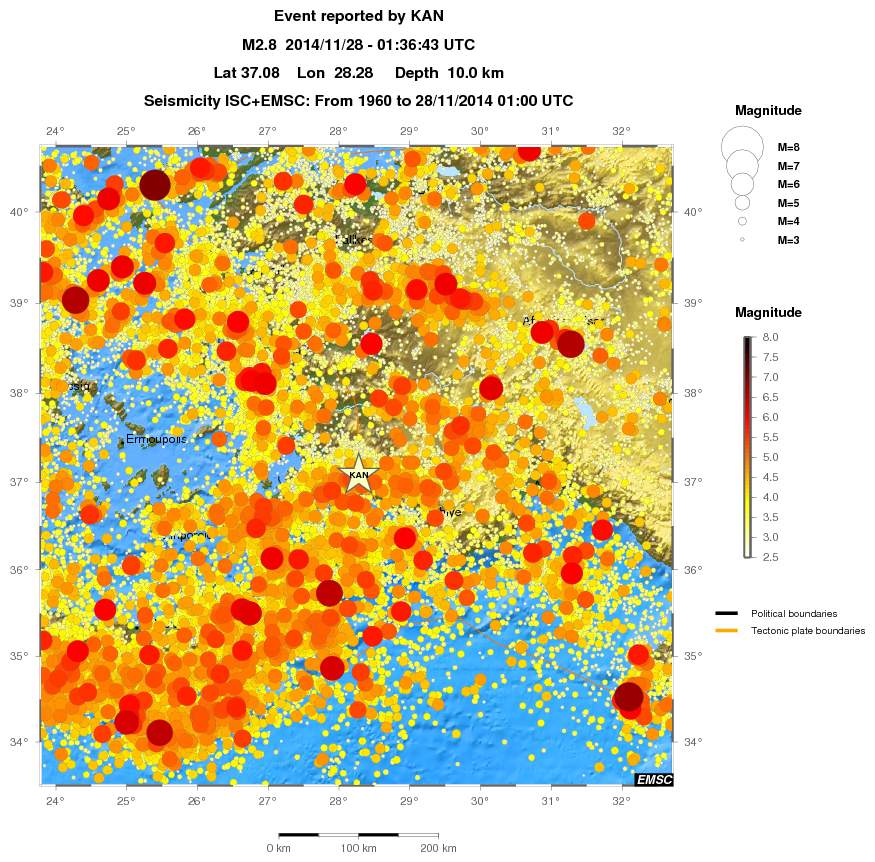 regional magnitude historical seismicity