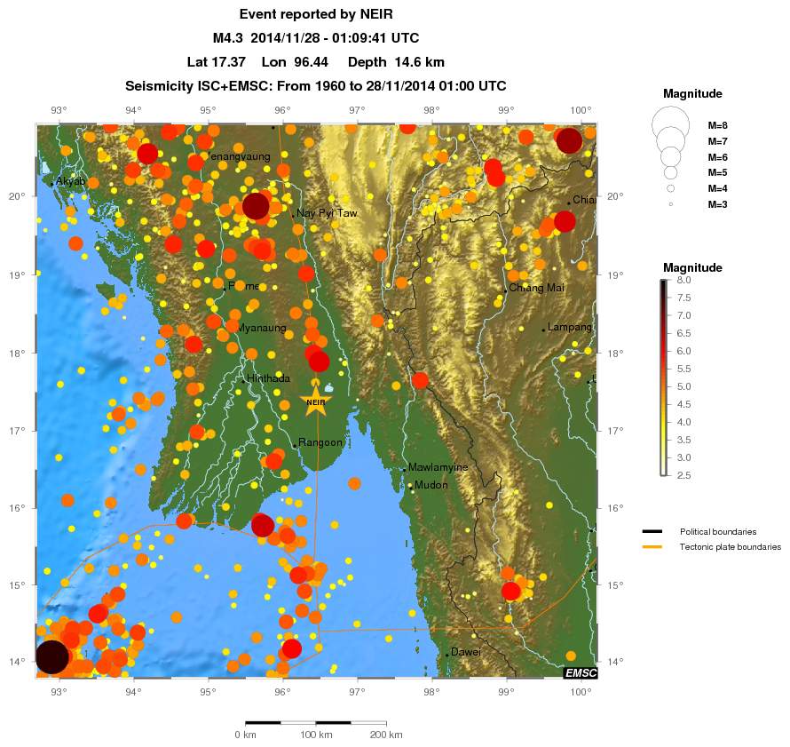 regional magnitude historical seismicity