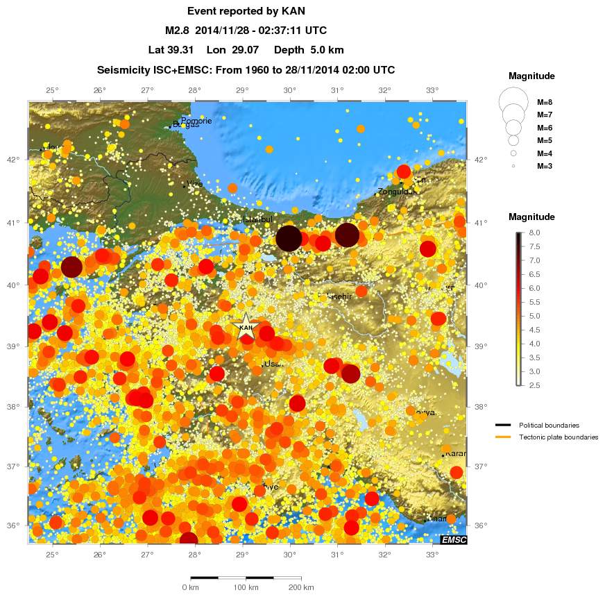 regional magnitude historical seismicity