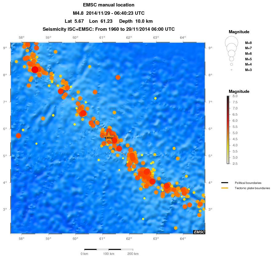 regional magnitude historical seismicity