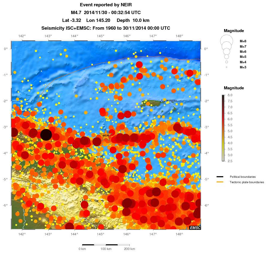 regional magnitude historical seismicity