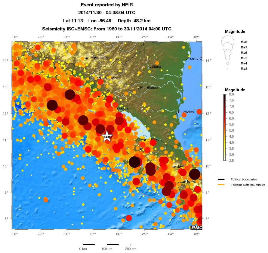 regional magnitude historical seismicity