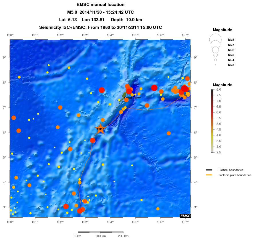 regional magnitude historical seismicity