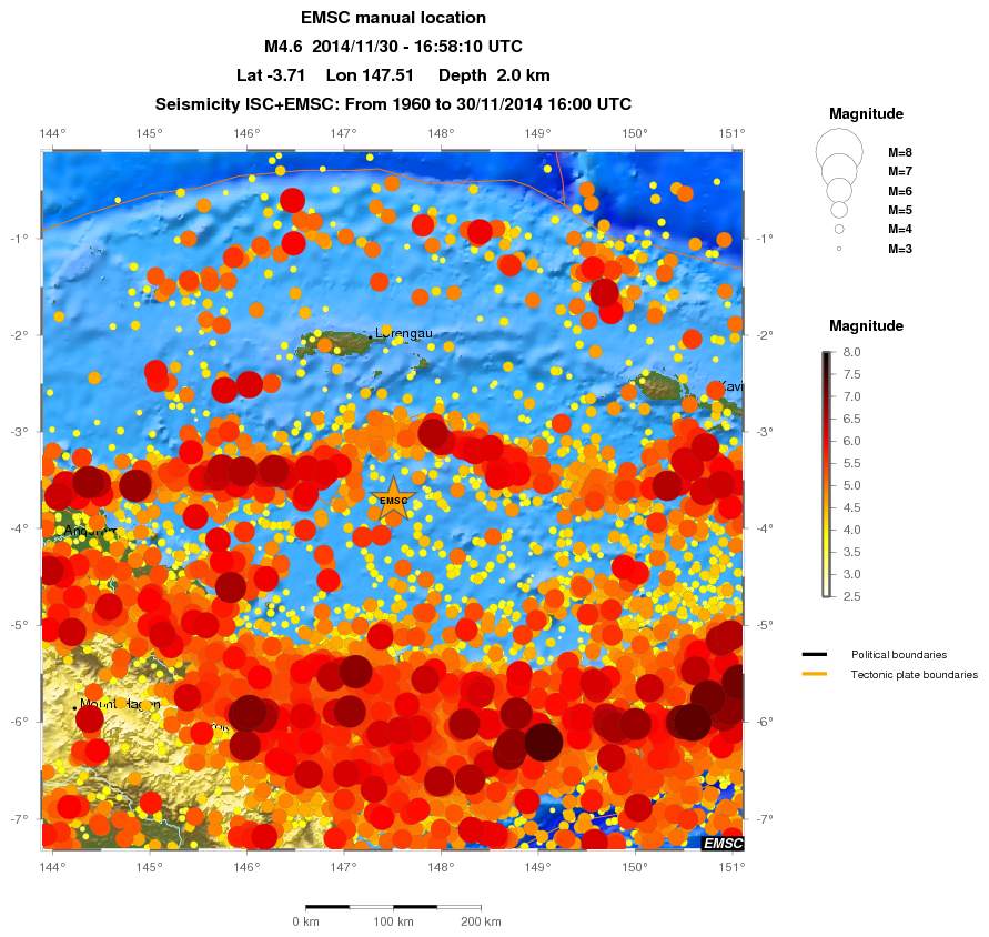 regional magnitude historical seismicity