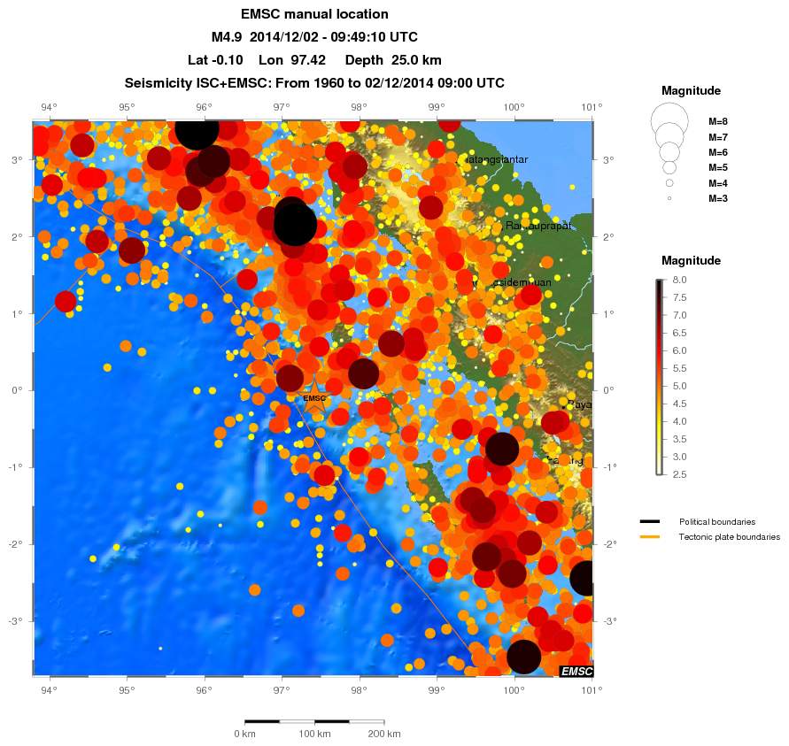 regional magnitude historical seismicity