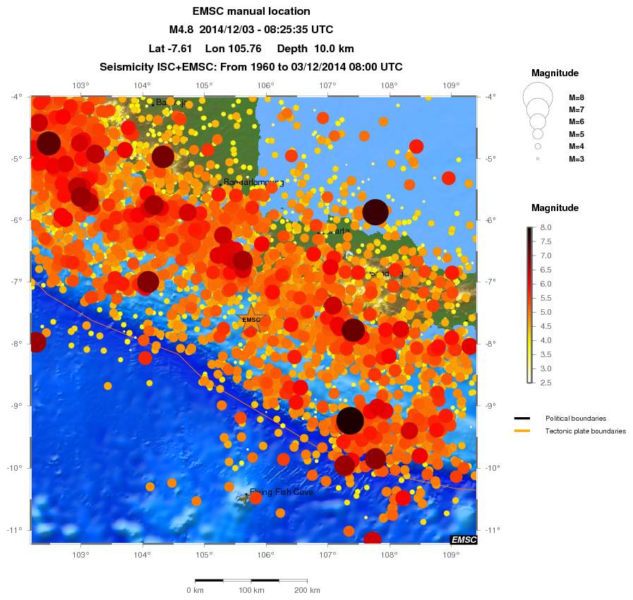 regional magnitude historical seismicity
