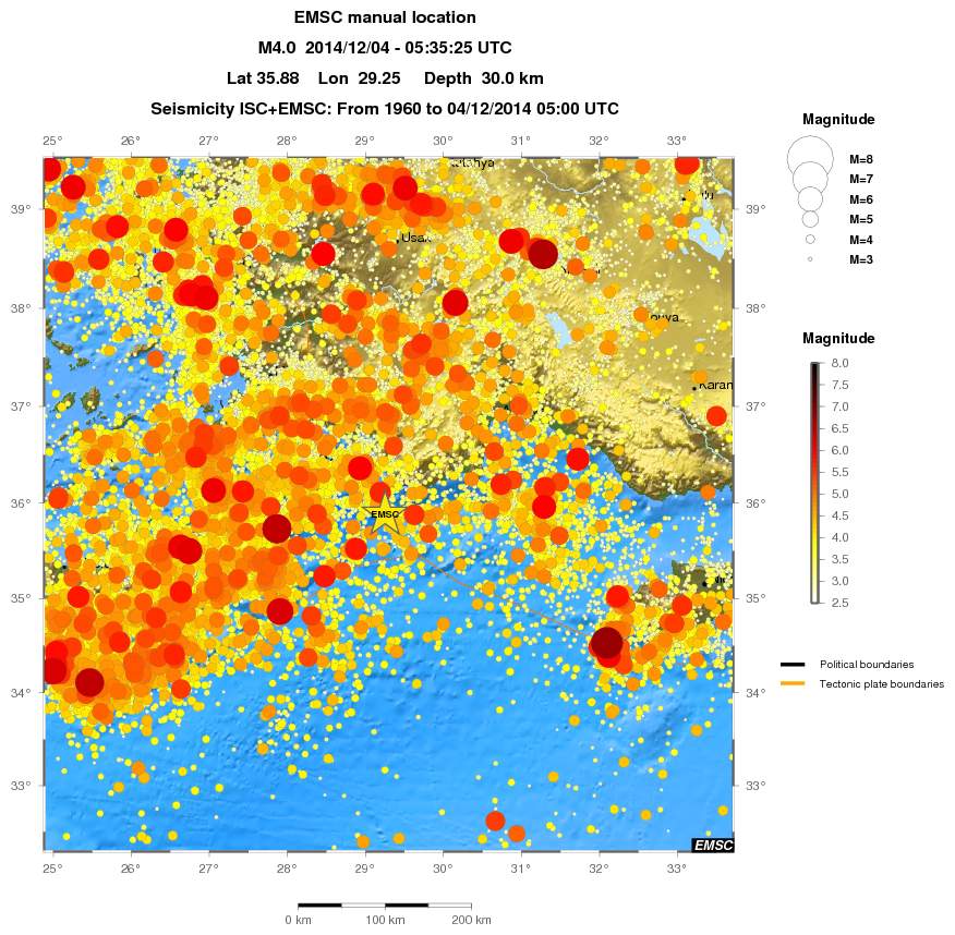 regional magnitude historical seismicity