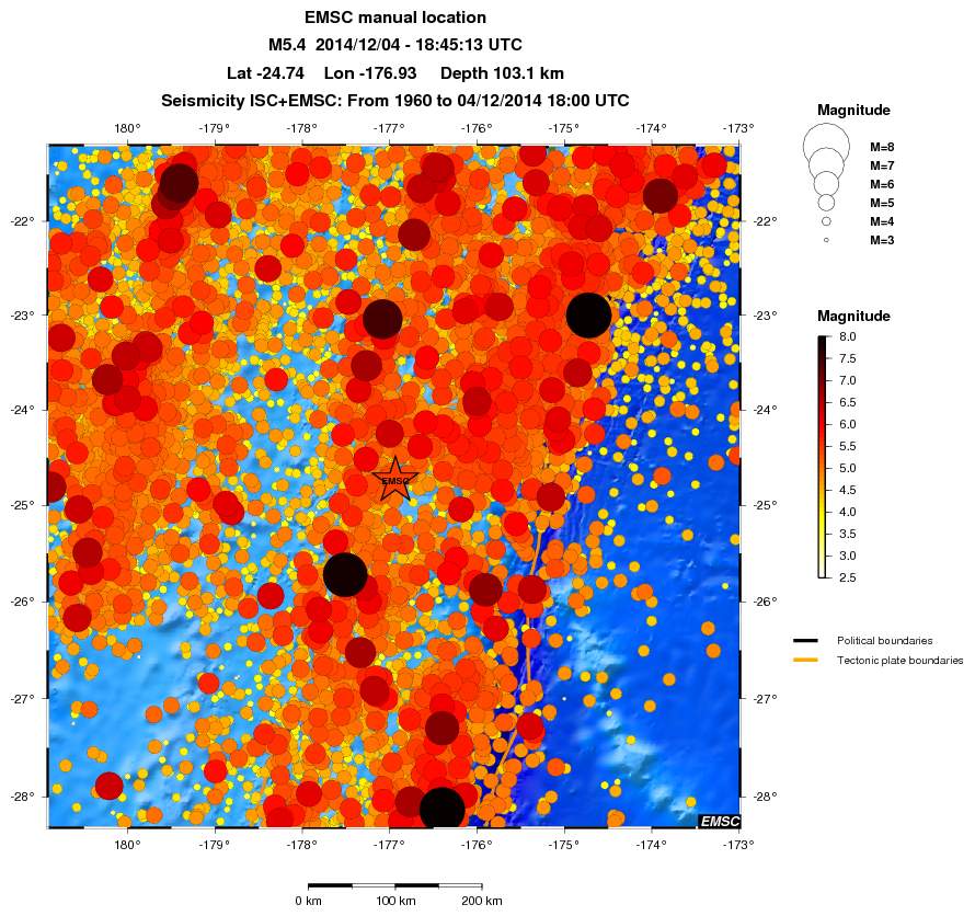 regional magnitude historical seismicity