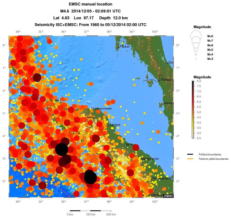 regional magnitude historical seismicity