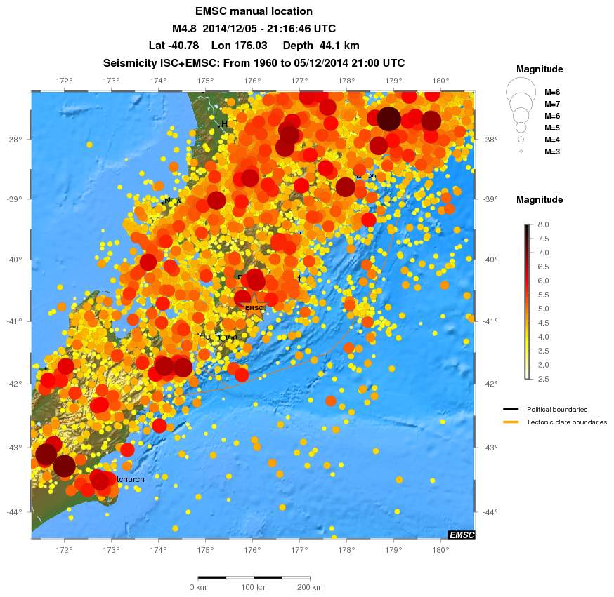 regional magnitude historical seismicity
