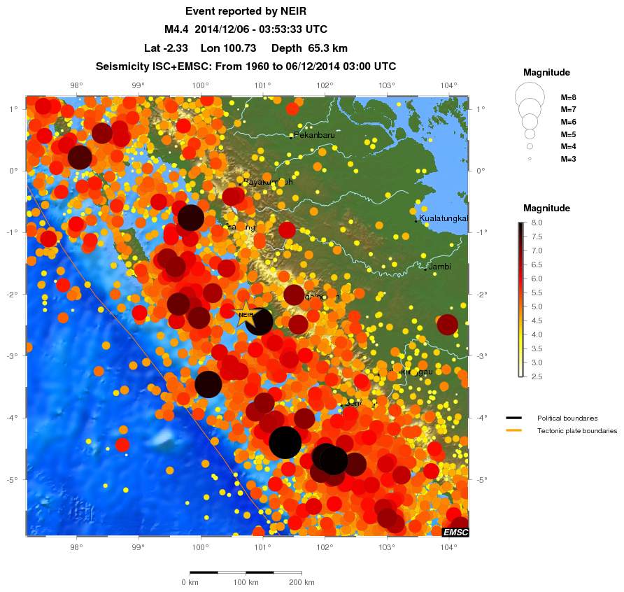 regional magnitude historical seismicity