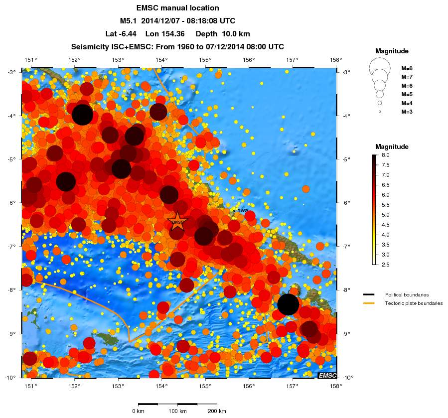 regional magnitude historical seismicity