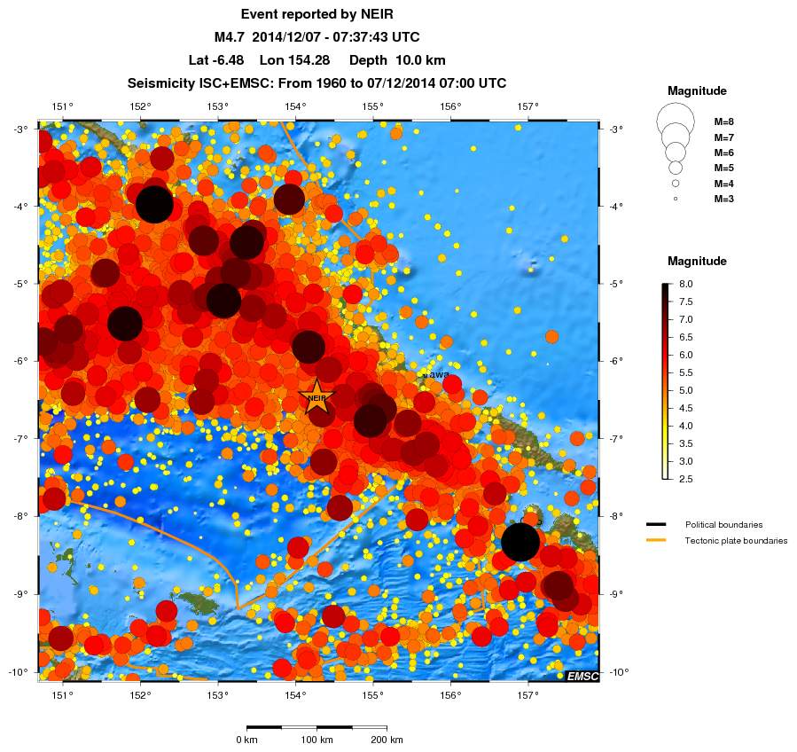 regional magnitude historical seismicity