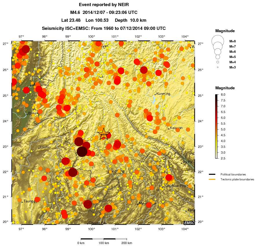 regional magnitude historical seismicity