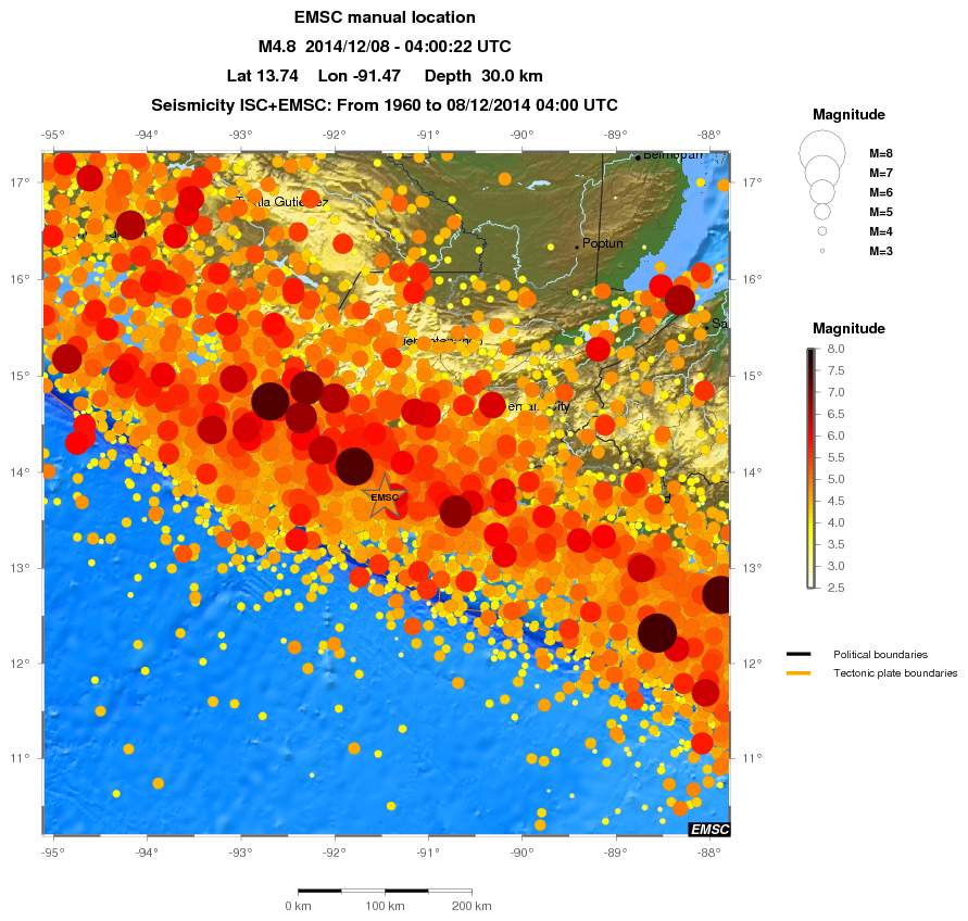 regional magnitude historical seismicity