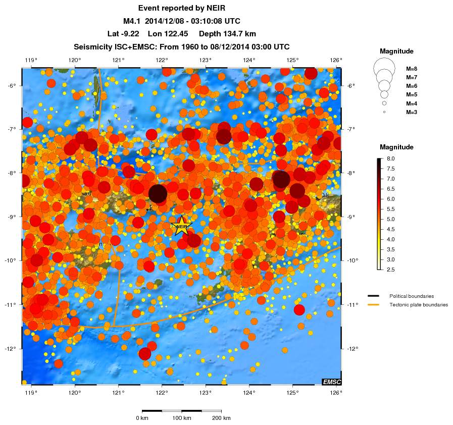 regional magnitude historical seismicity