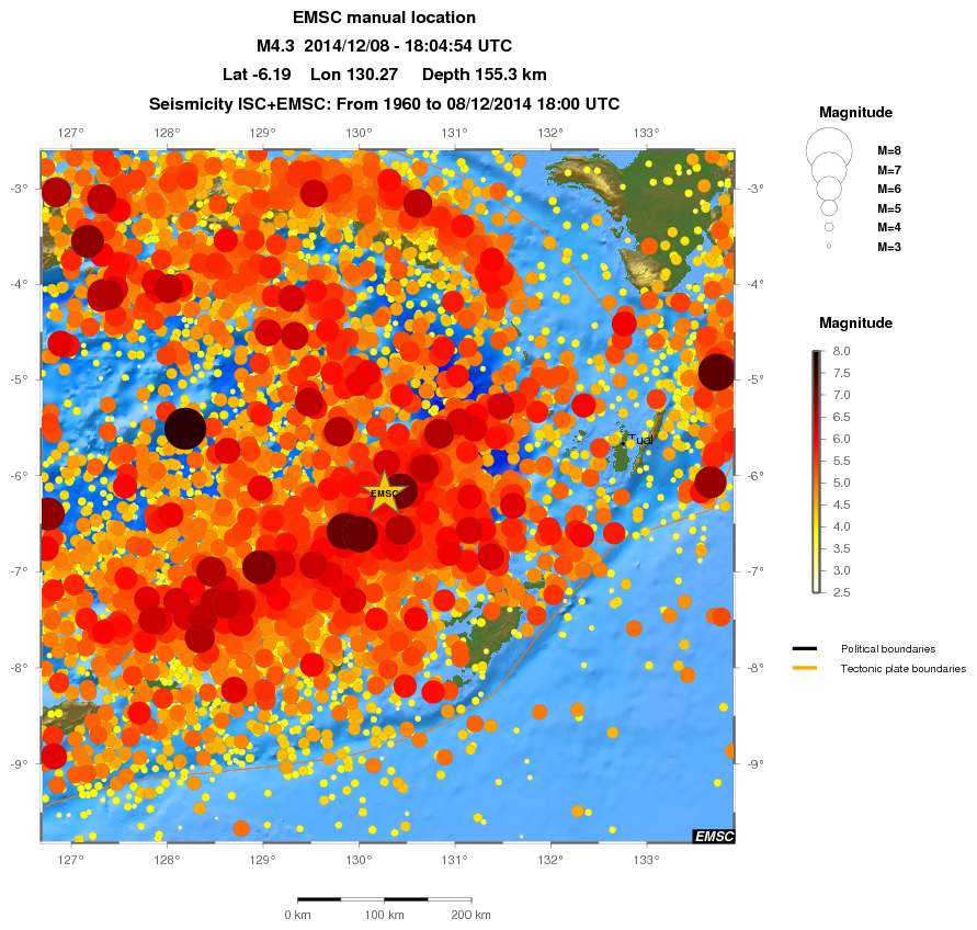 regional magnitude historical seismicity
