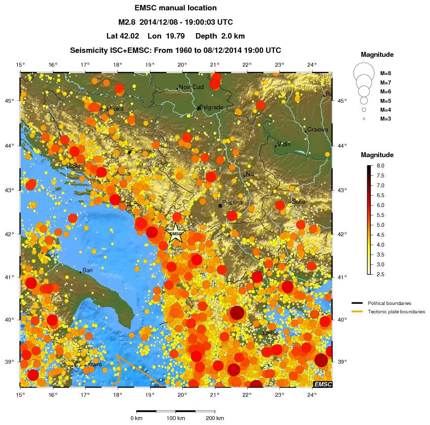 regional magnitude historical seismicity