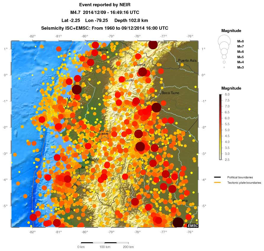 regional magnitude historical seismicity