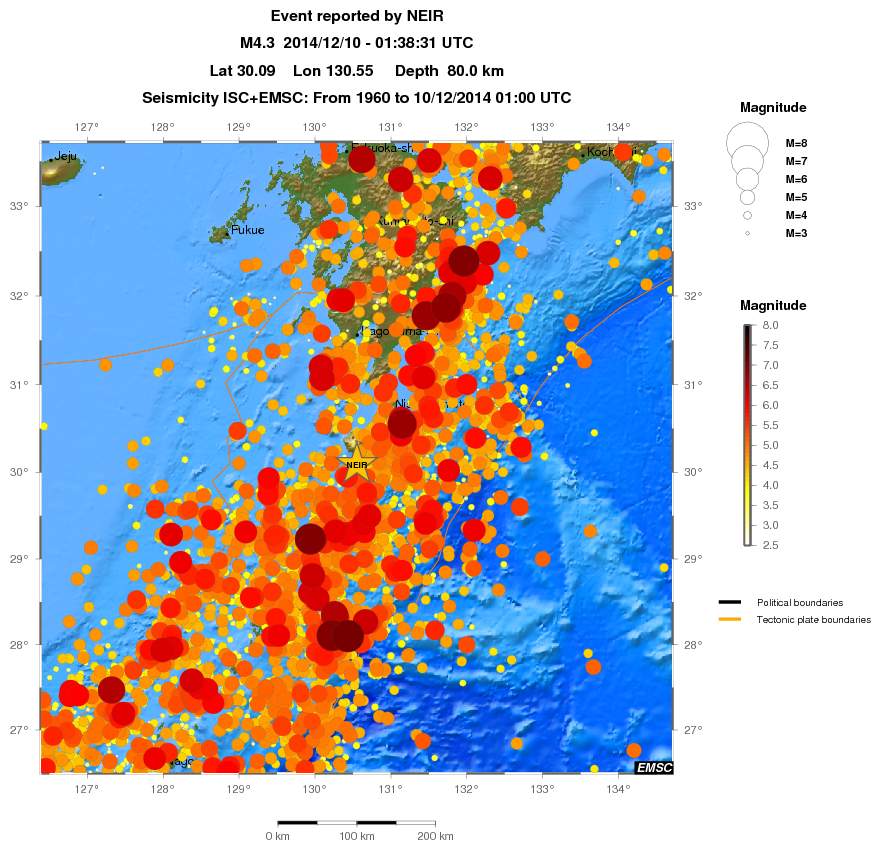 regional magnitude historical seismicity