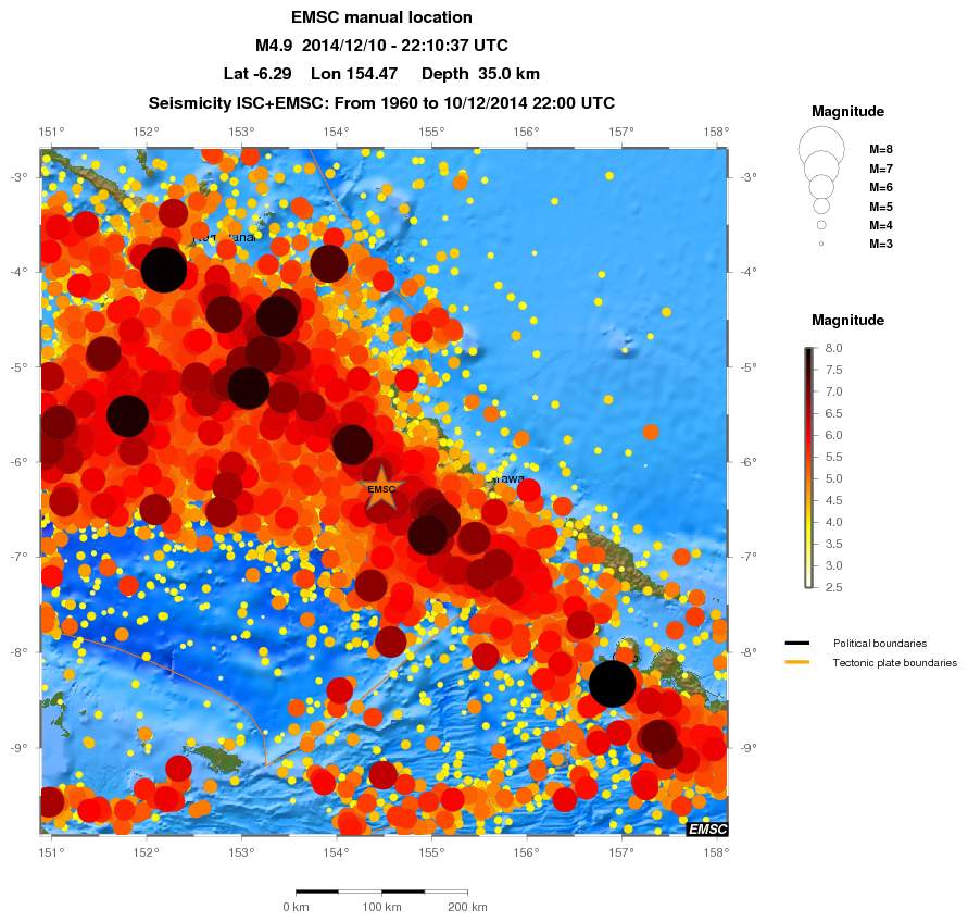 regional magnitude historical seismicity