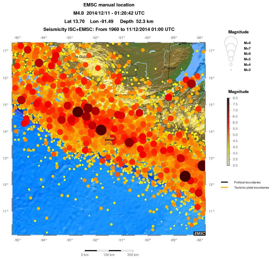 regional magnitude historical seismicity